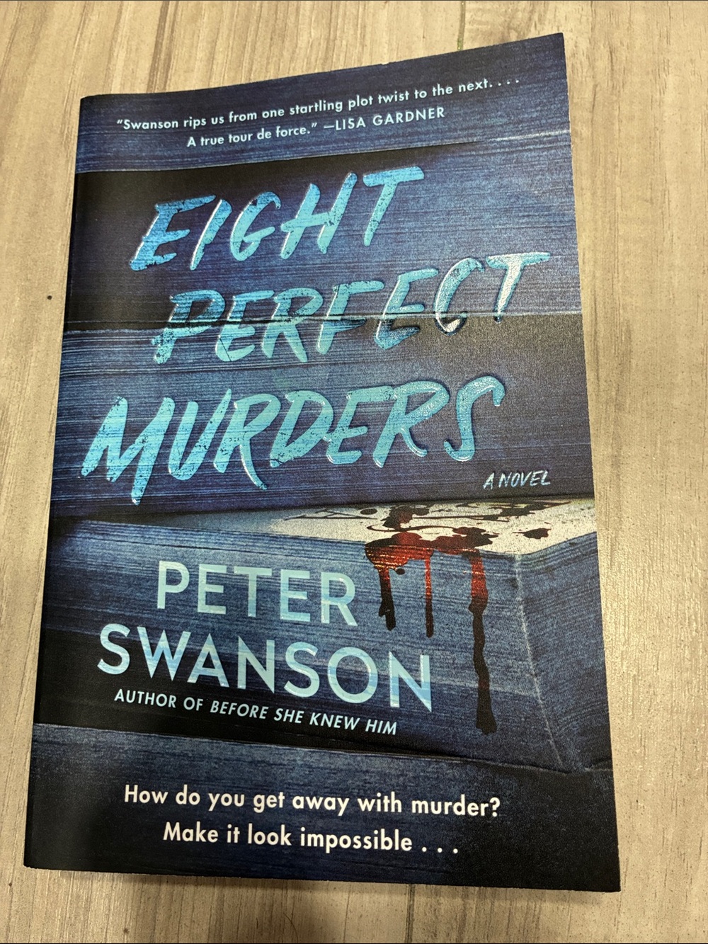 Eight Perfect Murders by Peter Swanson - Blue Cover